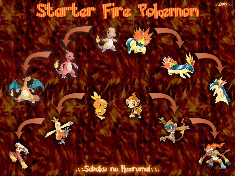 Fire Starter Pokemon Evolution