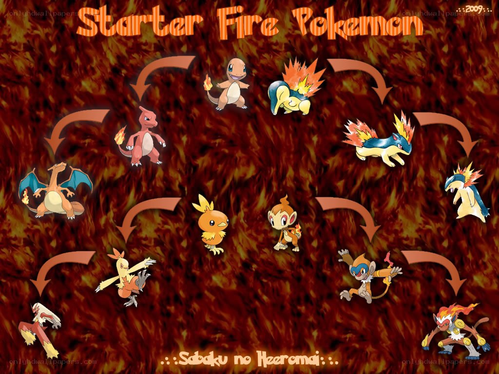 Fire Starter Pokemon Evolution
