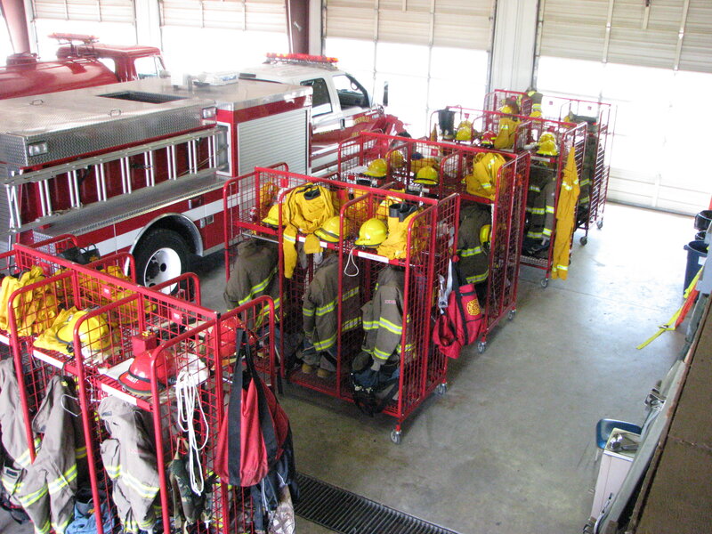 Fire station gear and trucks