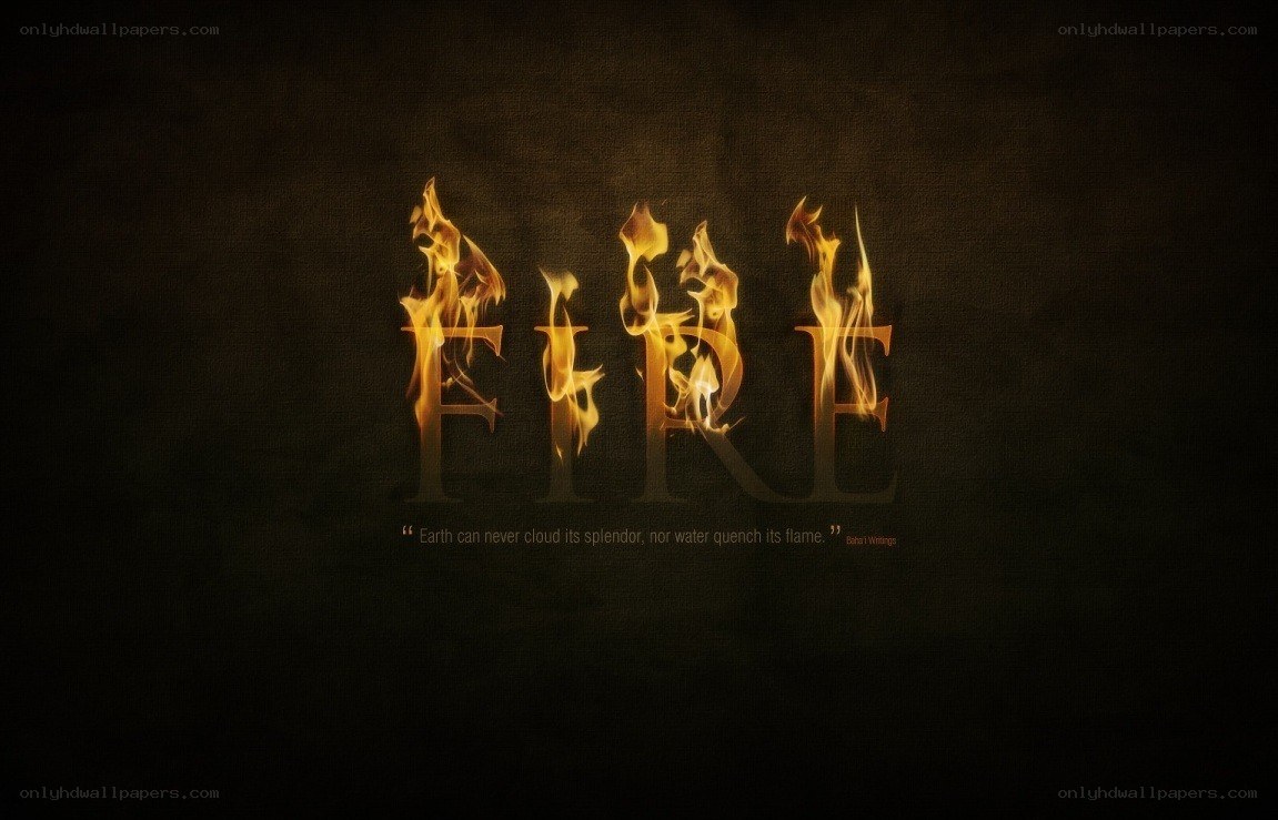 Fire text with quote