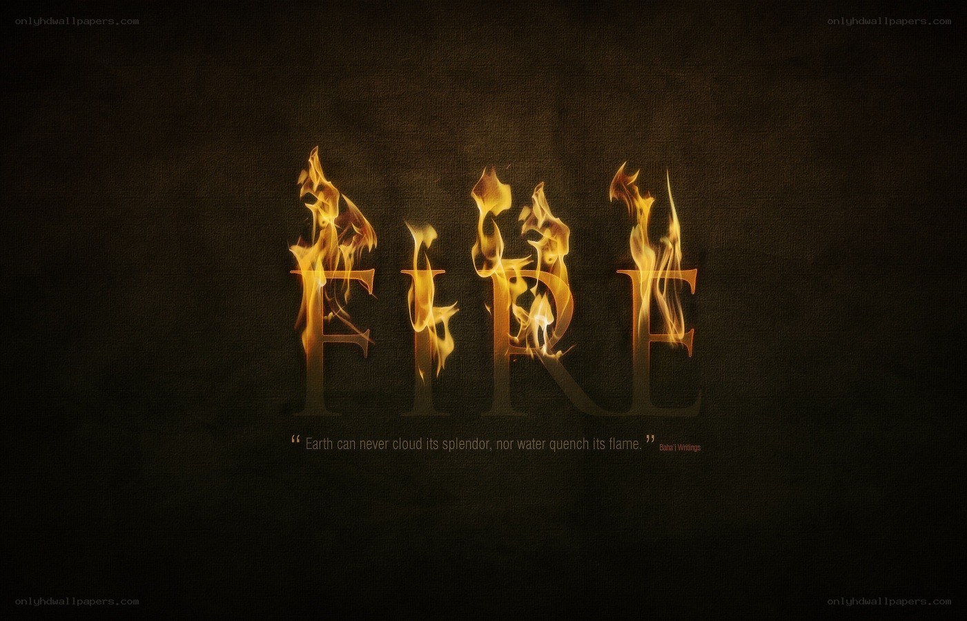 Fire text with quote