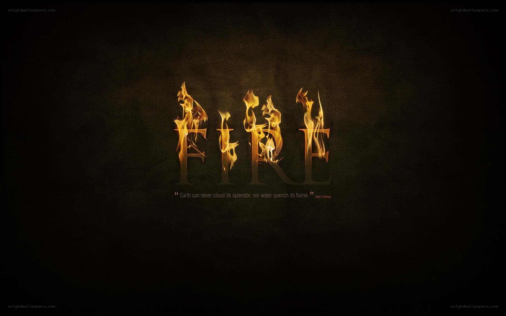 Fire text with quote