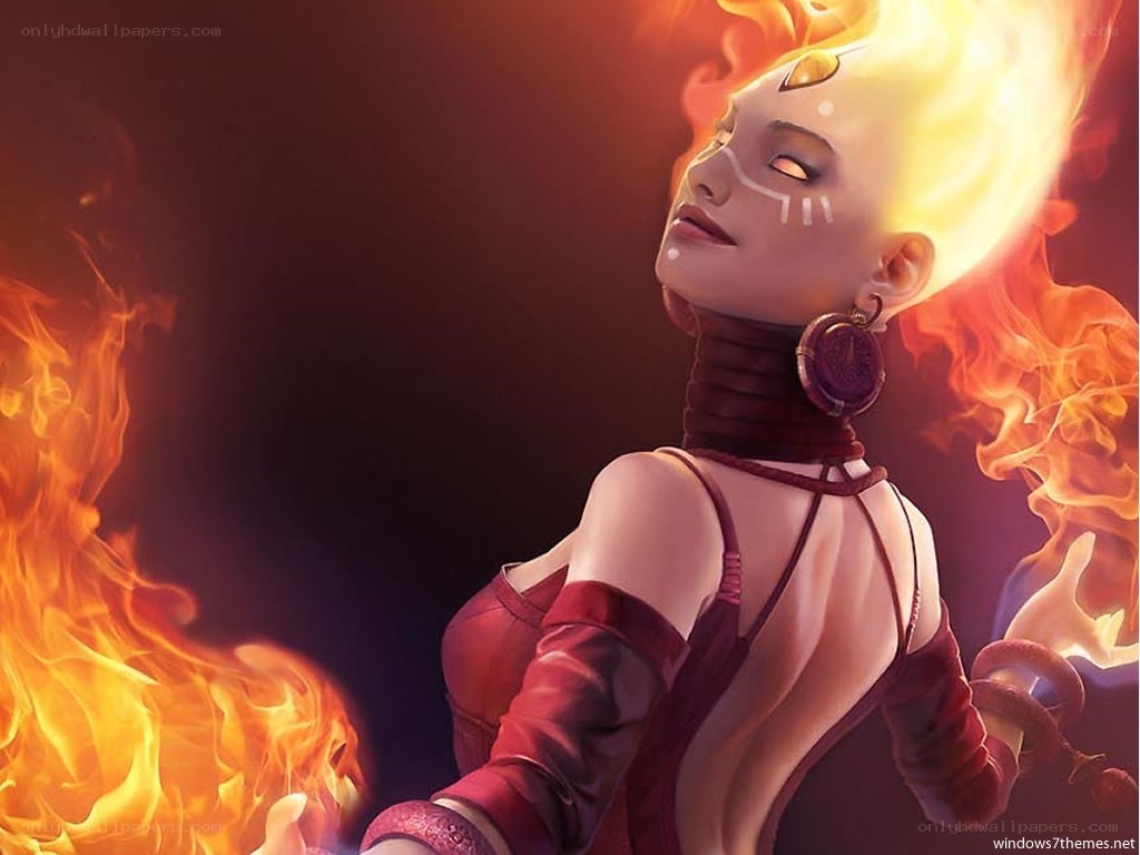 fire-themed fantasy character
