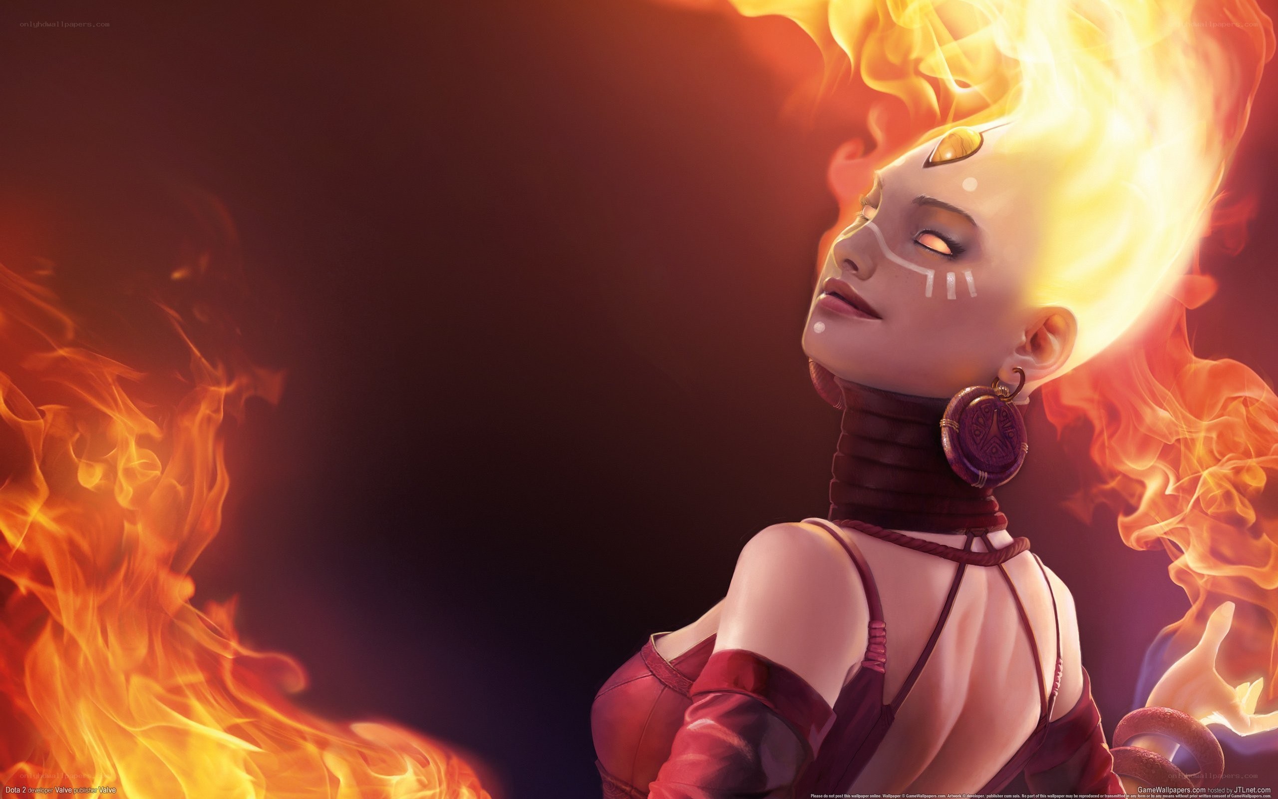 fire-themed fantasy character