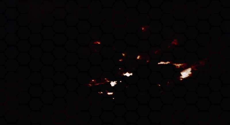 Fire Through Hexagonal Mesh