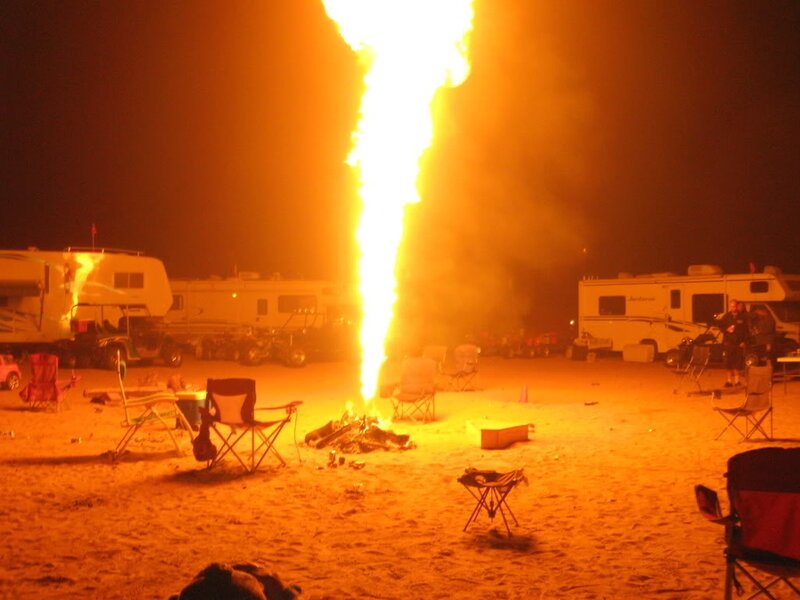 Fire Tornado at Campsite