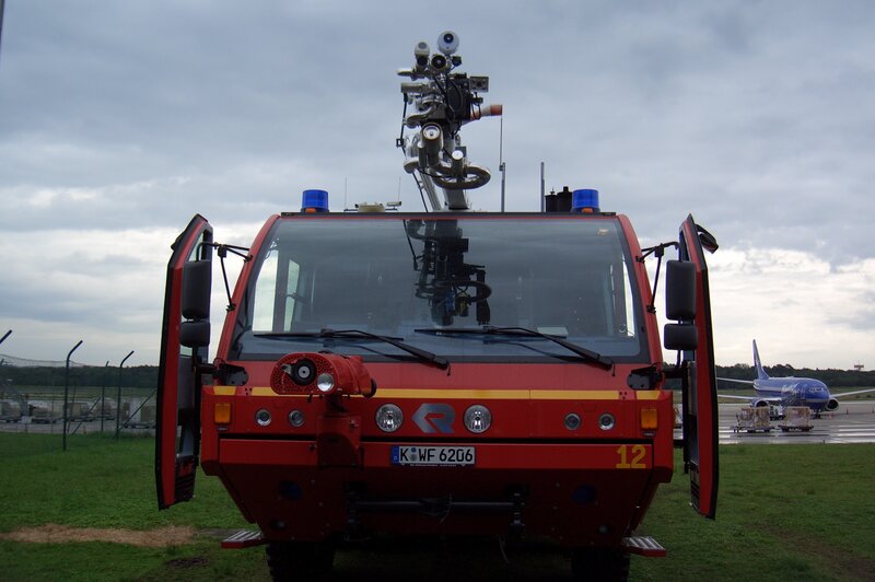 Fire truck at airport
