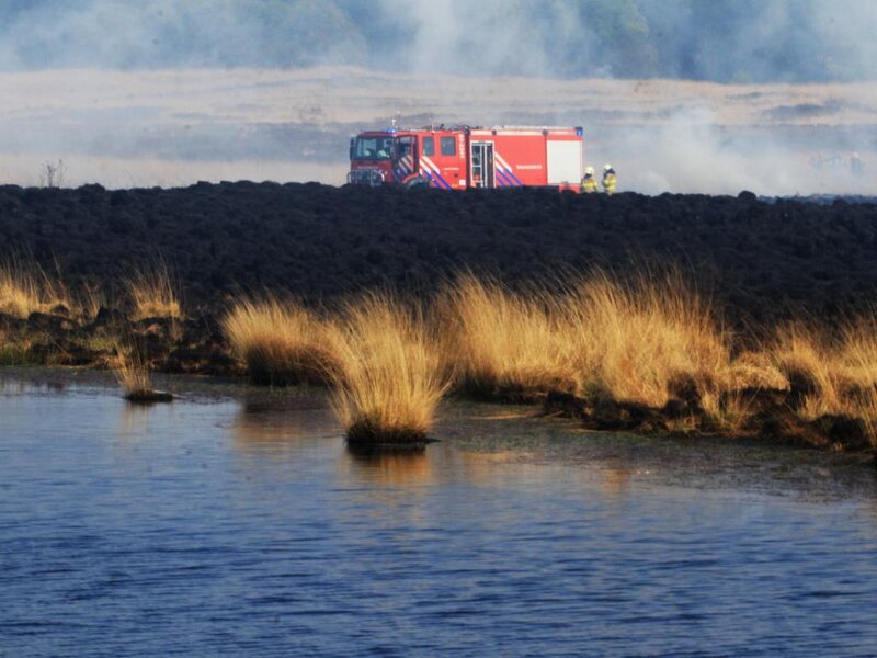 Fire Truck at Wildfire