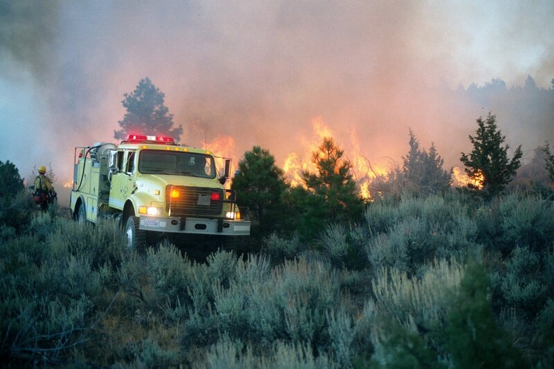 Fire Truck in Wildfire
