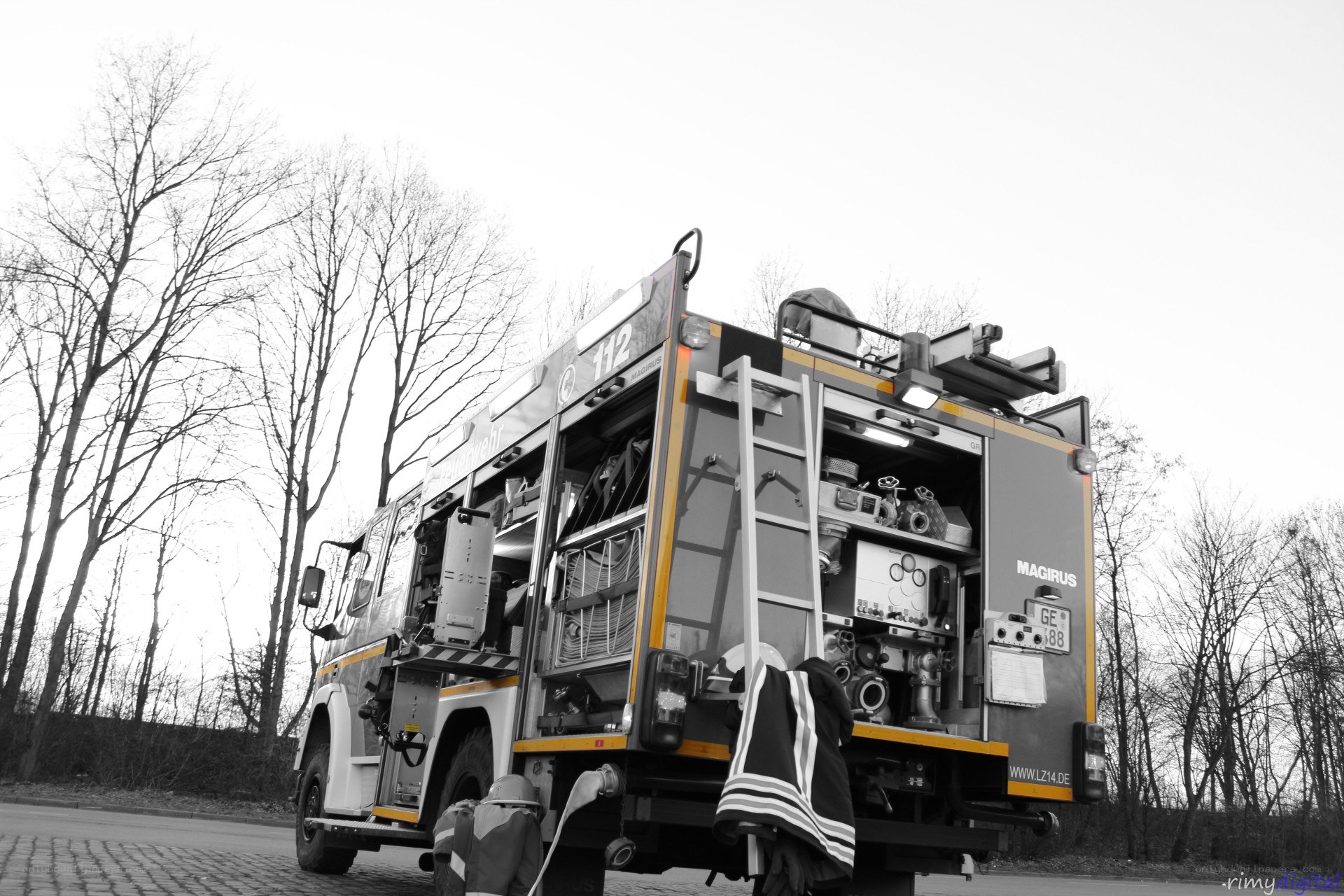 fire truck with equipment