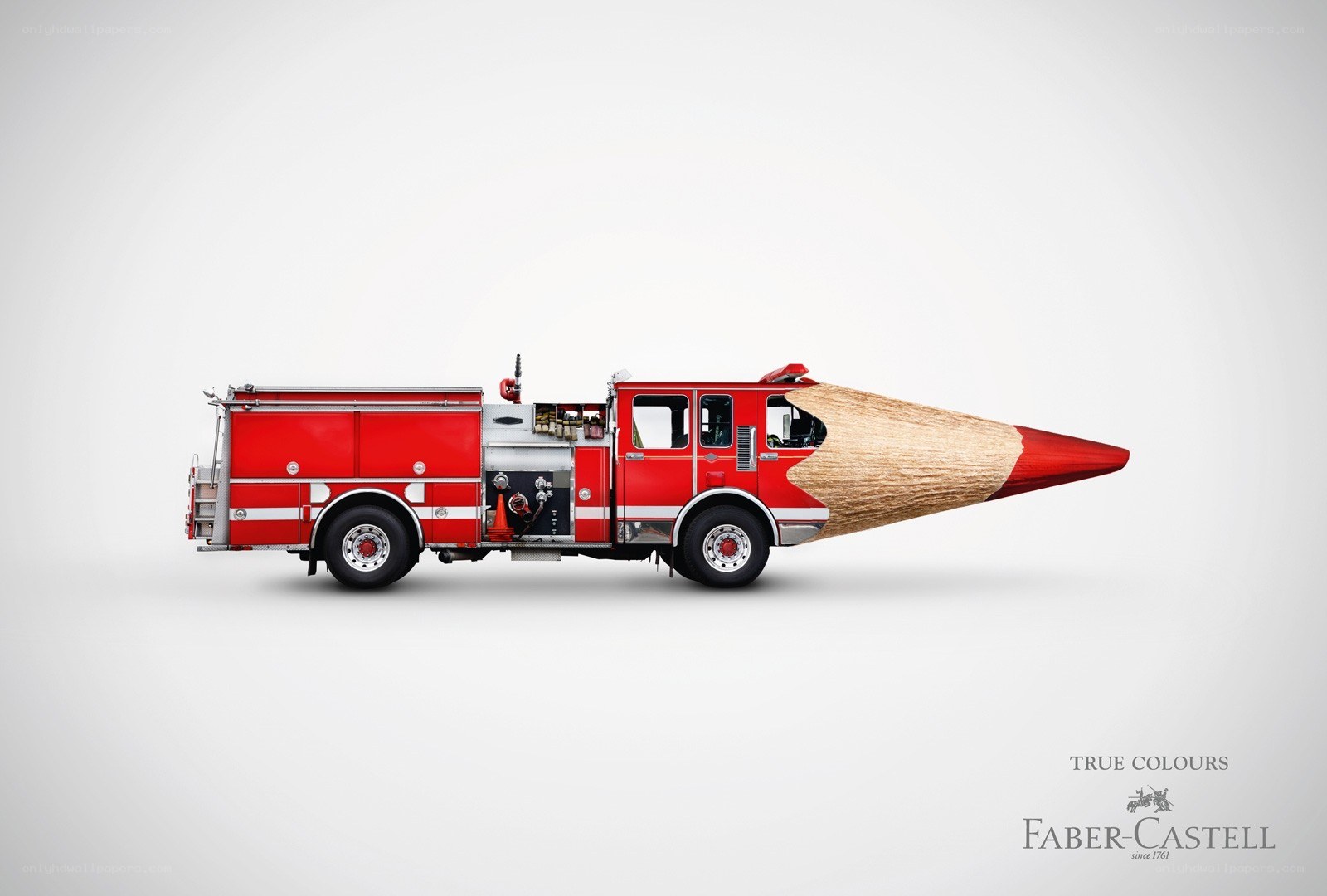 fire truck with pencil tip