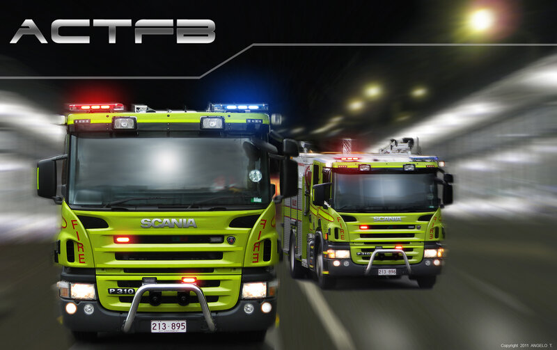 Fire Trucks in Tunnel
