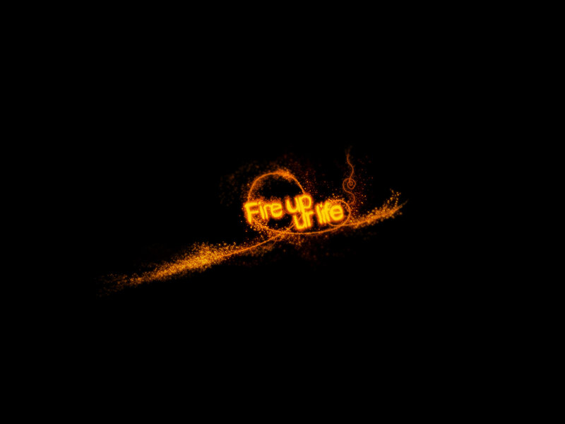 fire up your life text effect