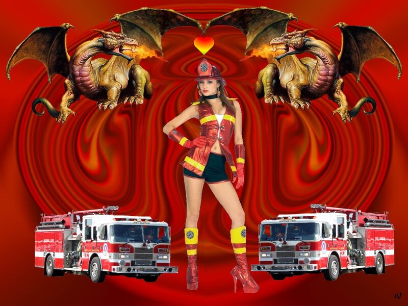 Firefighter in Costume