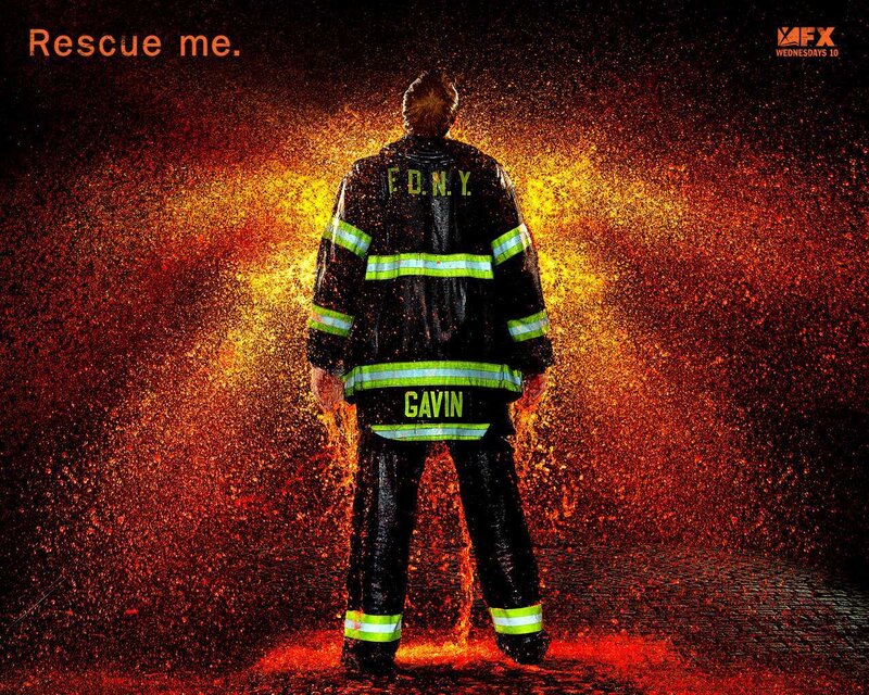 Firefighter in flames