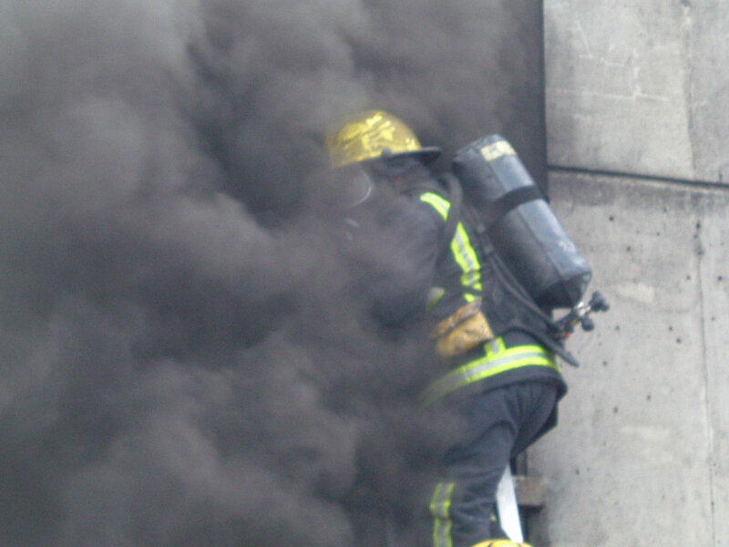 Firefighter in Smoke — Black