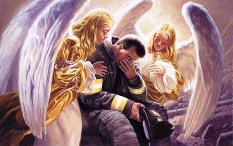 Firefighter with Angels