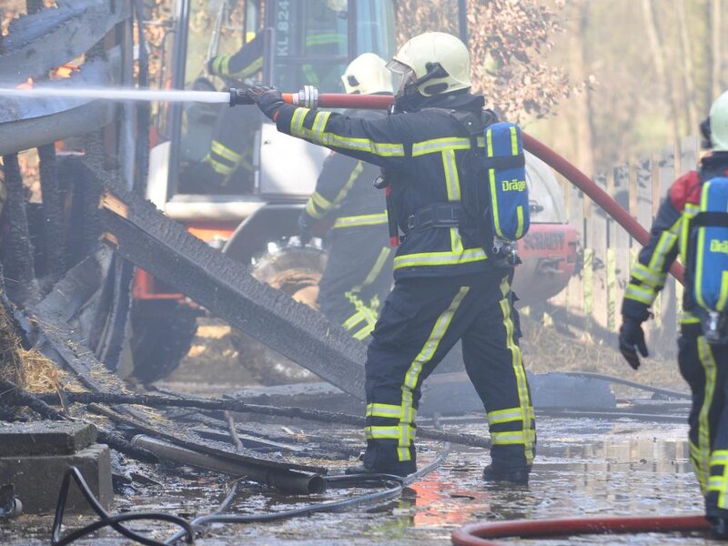 Firefighters at Fire Scene