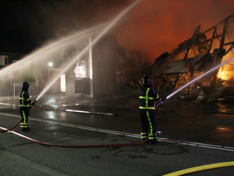 Firefighters at Night — Black