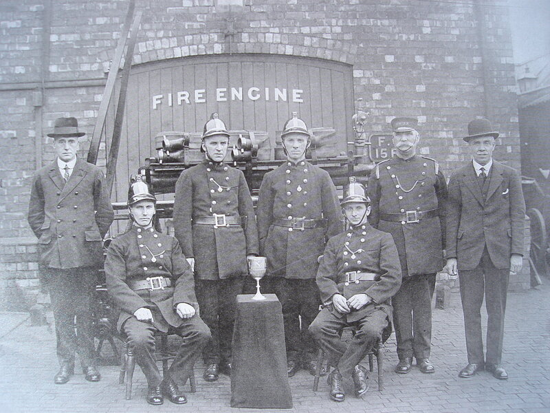 Firefighters with trophy