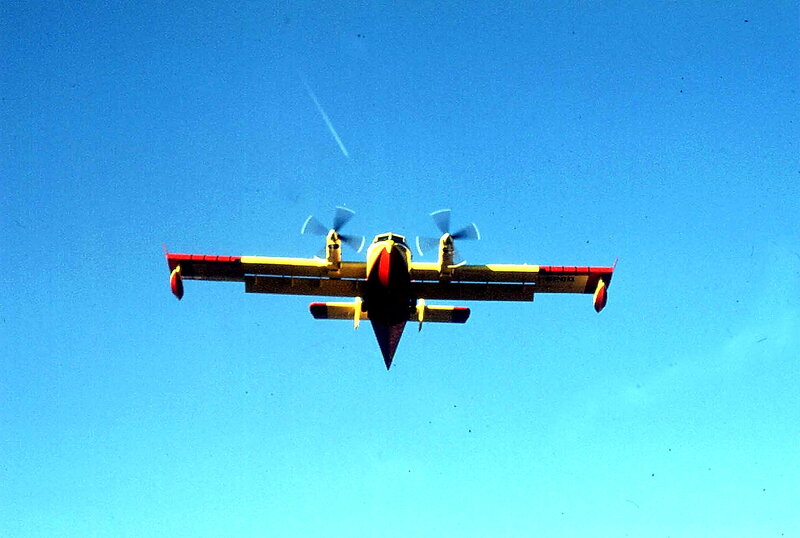 Firefighting Aircraft — Blue, Clear