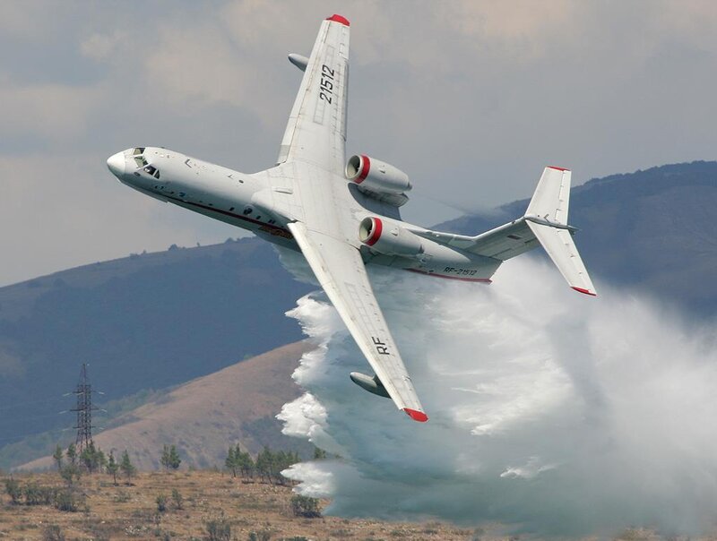 Firefighting Aircraft — White, Dramatic