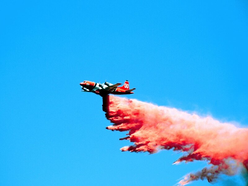 Firefighting Airplane — Blue, Dramatic