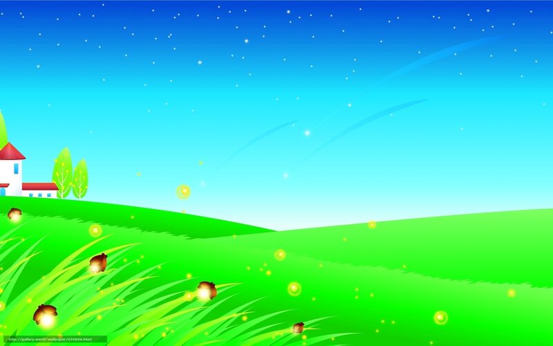 Fireflies in Grass — Green