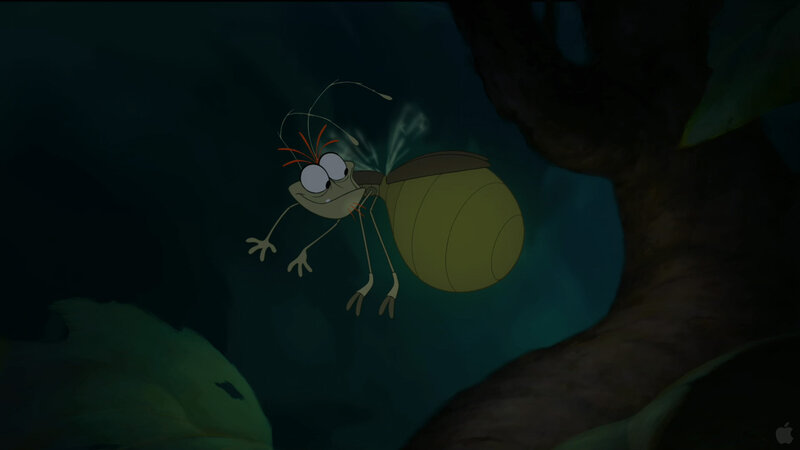 firefly in a dark forest