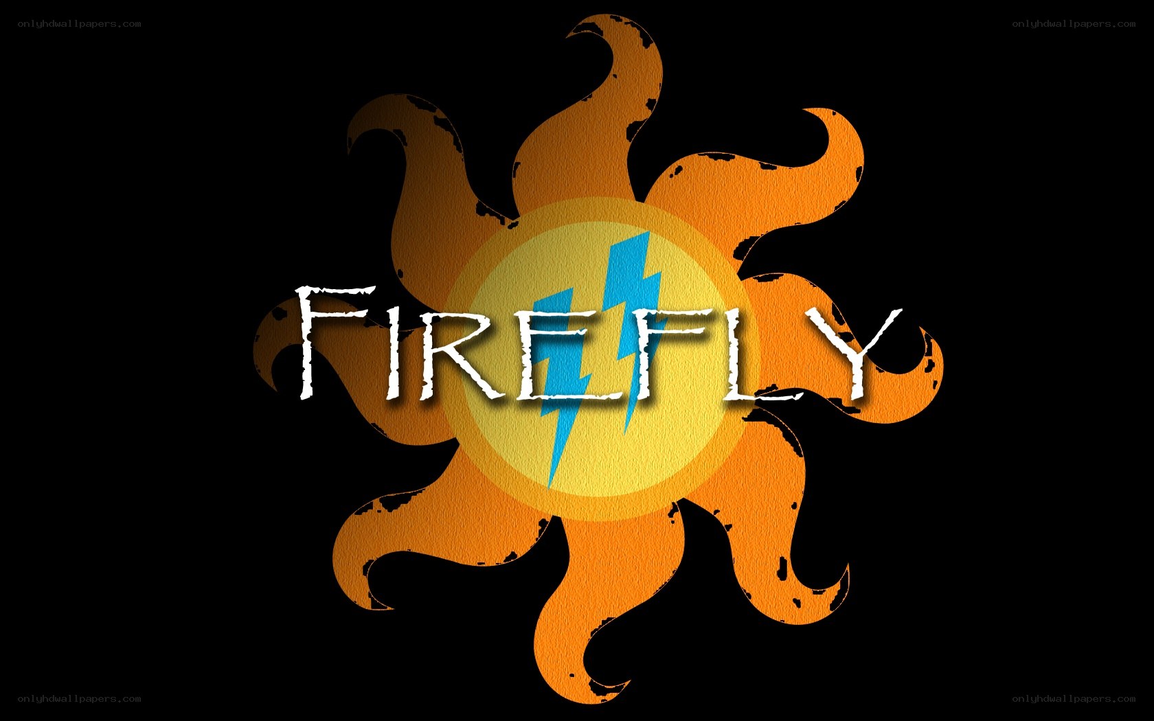 Firefly logo with sun design