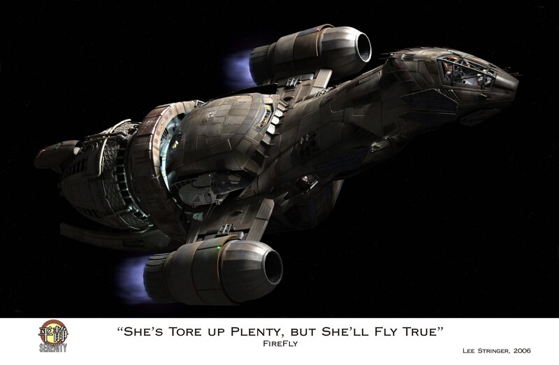 Firefly spaceship in space