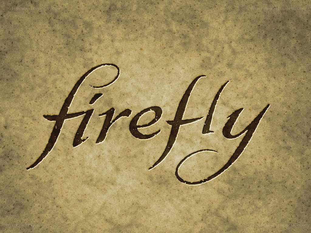 firefly text on aged paper