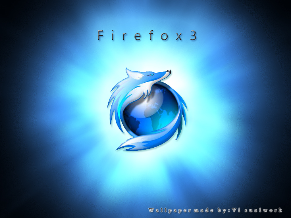Firefox 3 logo wallpaper