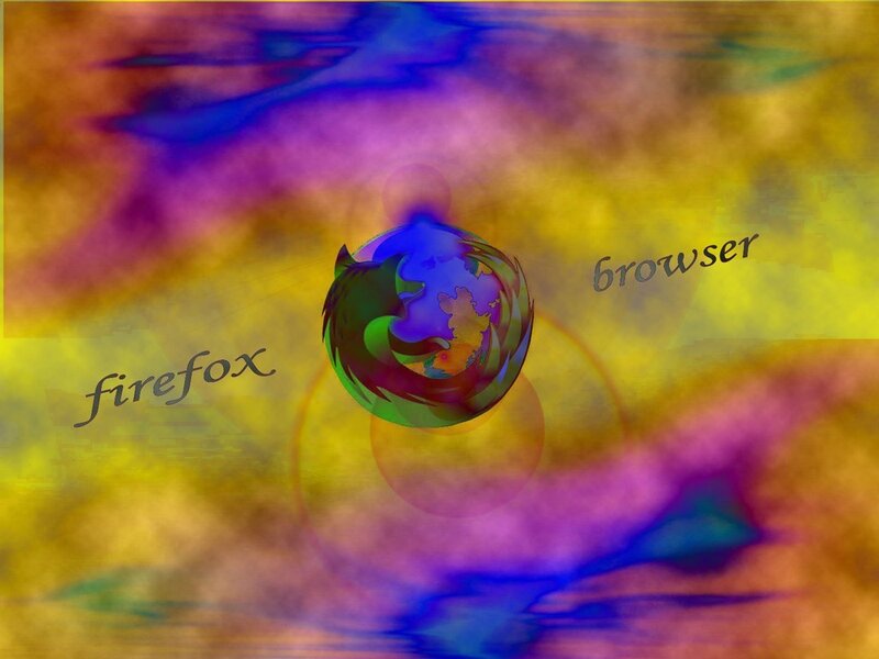 Firefox browser logo on colorful background