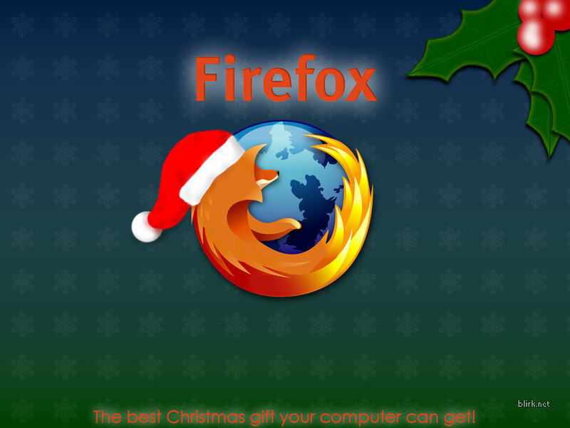 Firefox Christmas wallpaper