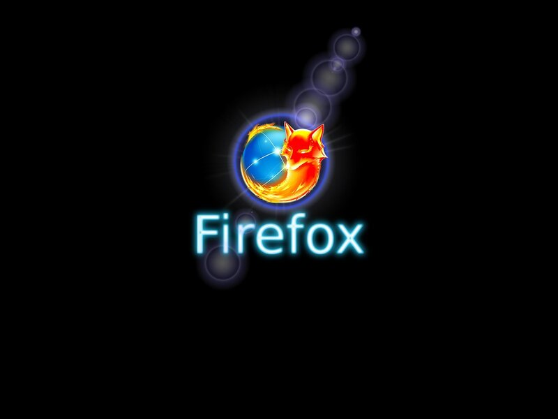 Firefox Logo — Black, Dramatic