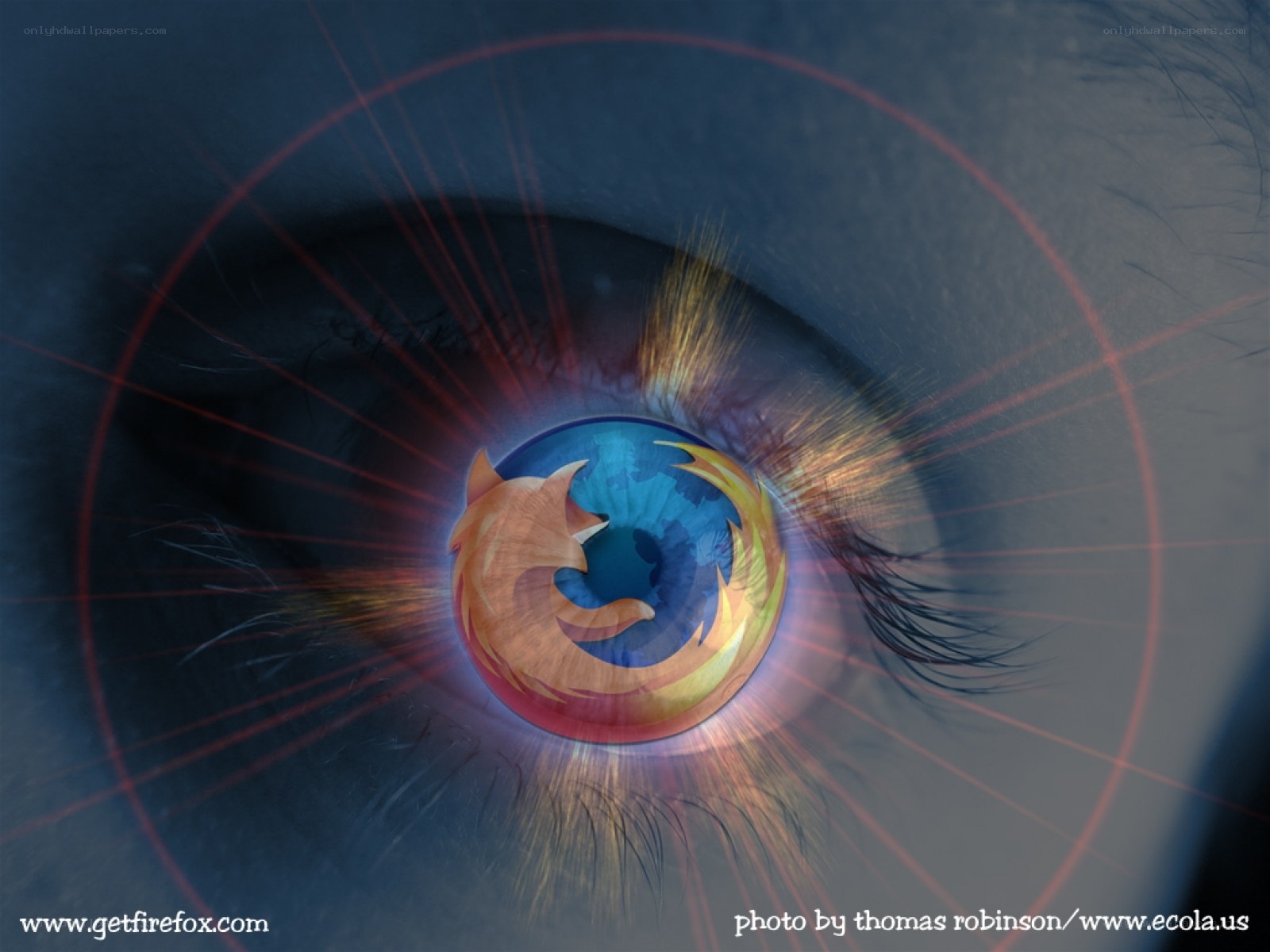 Firefox logo in an eye