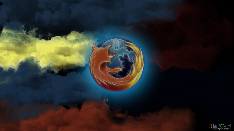 Firefox Logo in Clouds