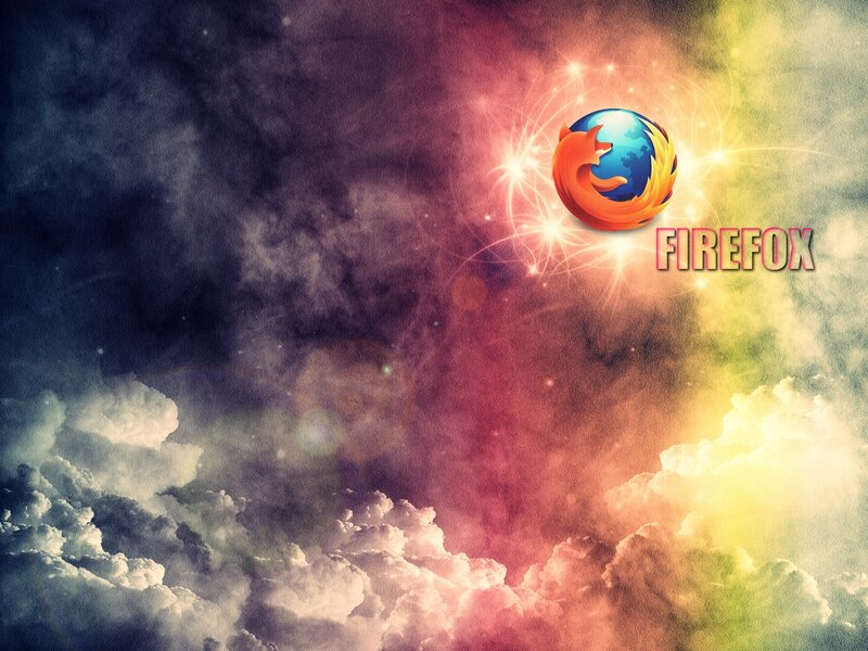 Firefox Logo in Sky — Blue