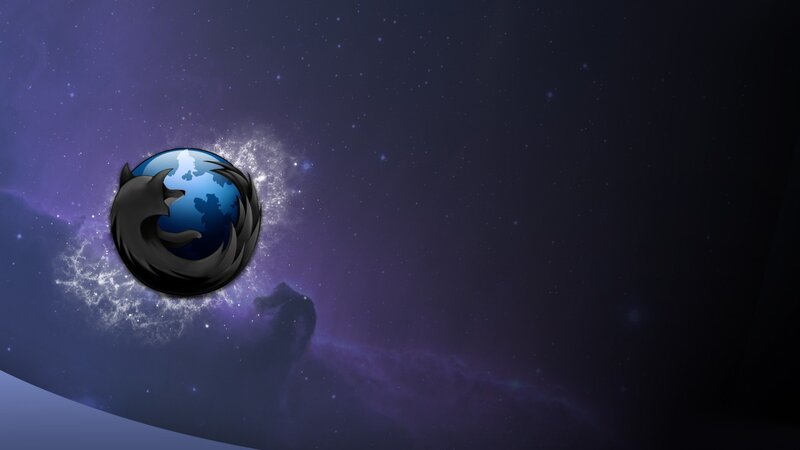 Firefox logo in space