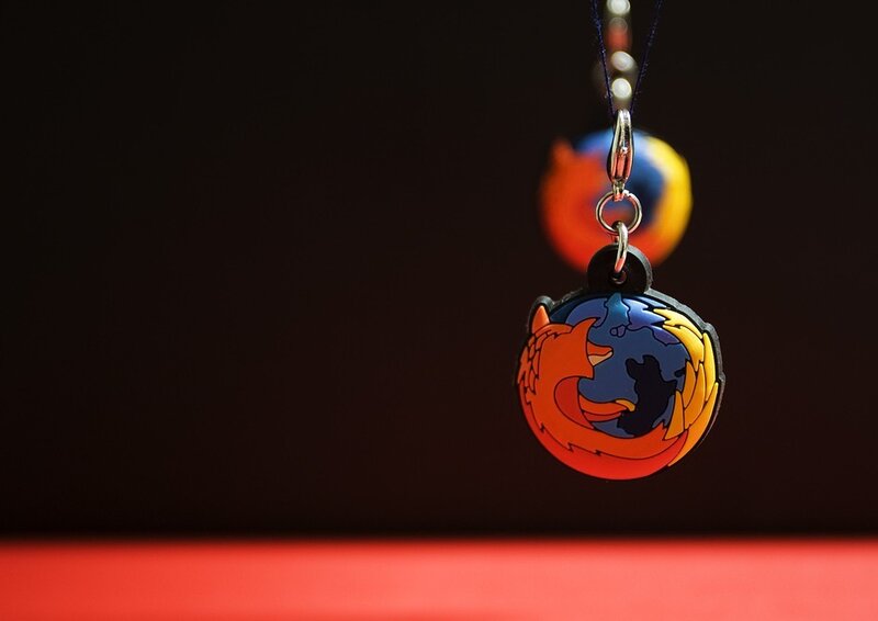 Firefox Logo Keychain — Black