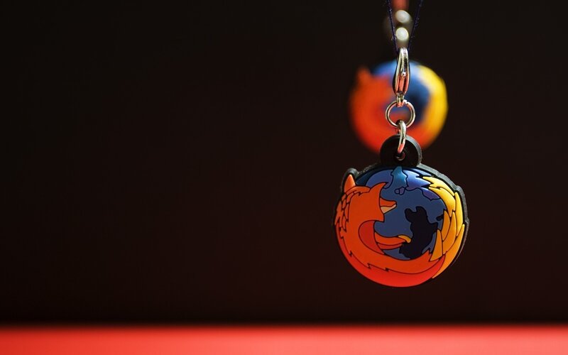 Firefox logo keychain