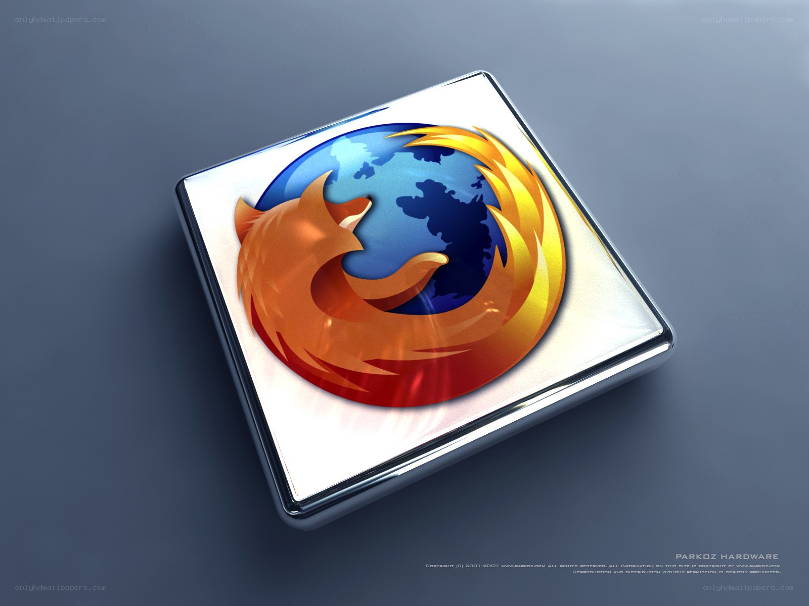 Firefox logo on a cube