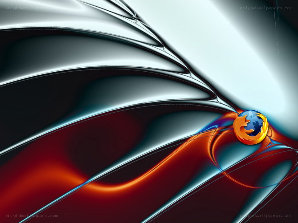 Firefox logo on abstract background