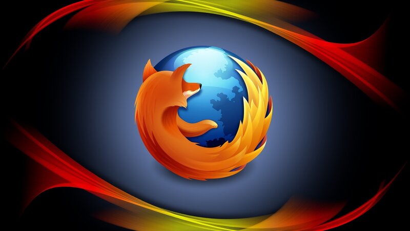 Firefox logo on abstract background