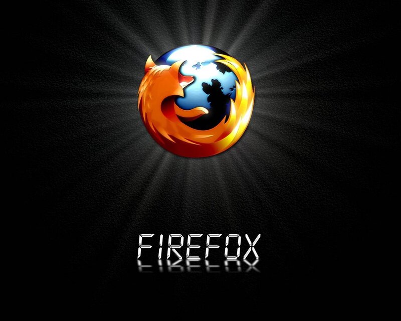 Firefox Logo on Black — Dramatic