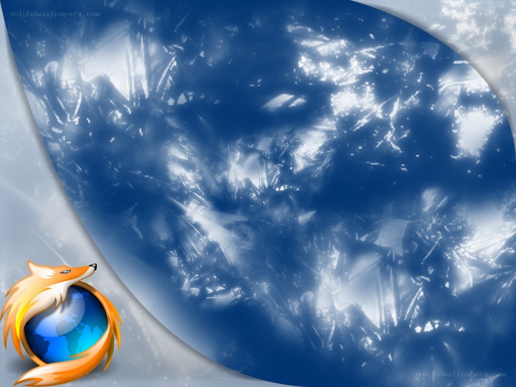Firefox logo on blue abstract background