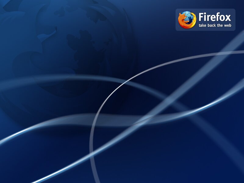 Firefox logo on blue background