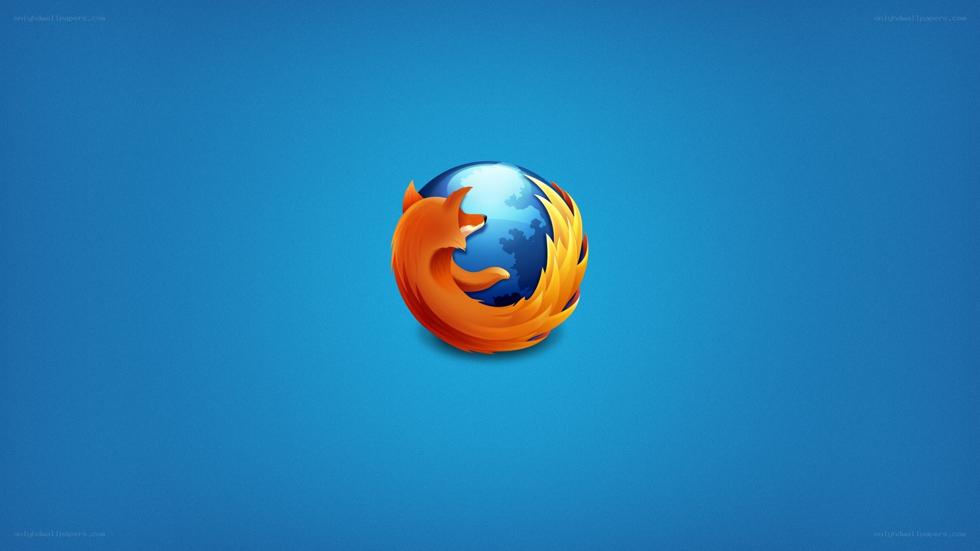 Firefox logo on blue background
