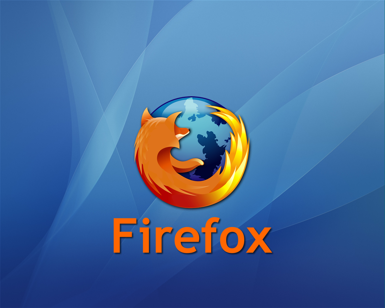 Firefox logo on blue background